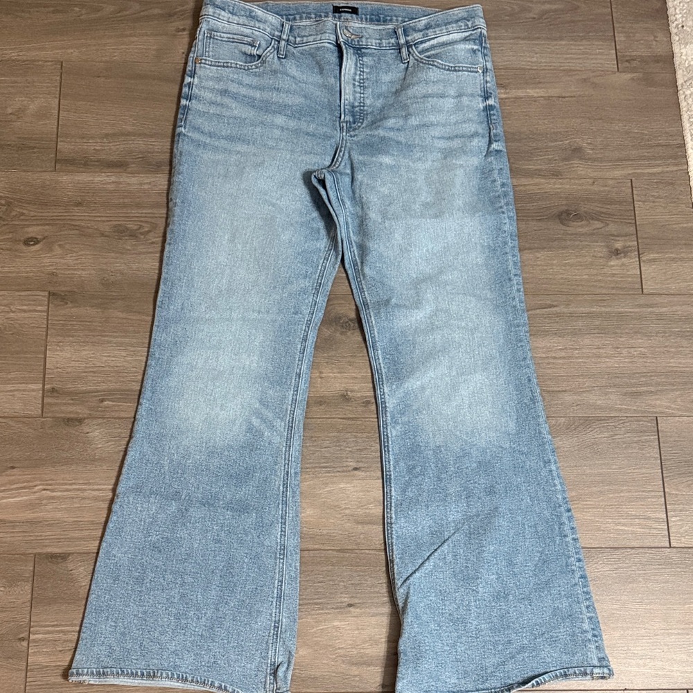 Express Light Blue Flare Jeans